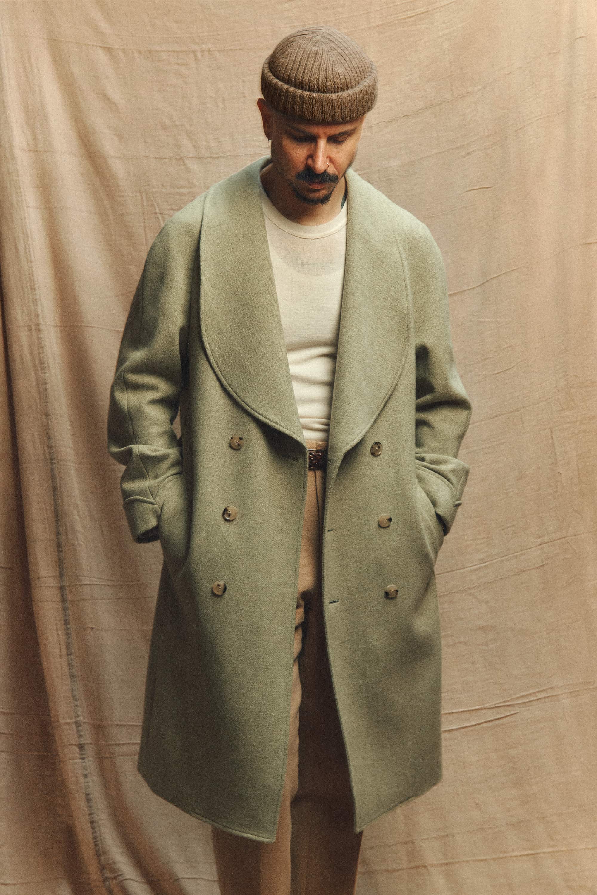 The Aurelian Overcoat in Sage