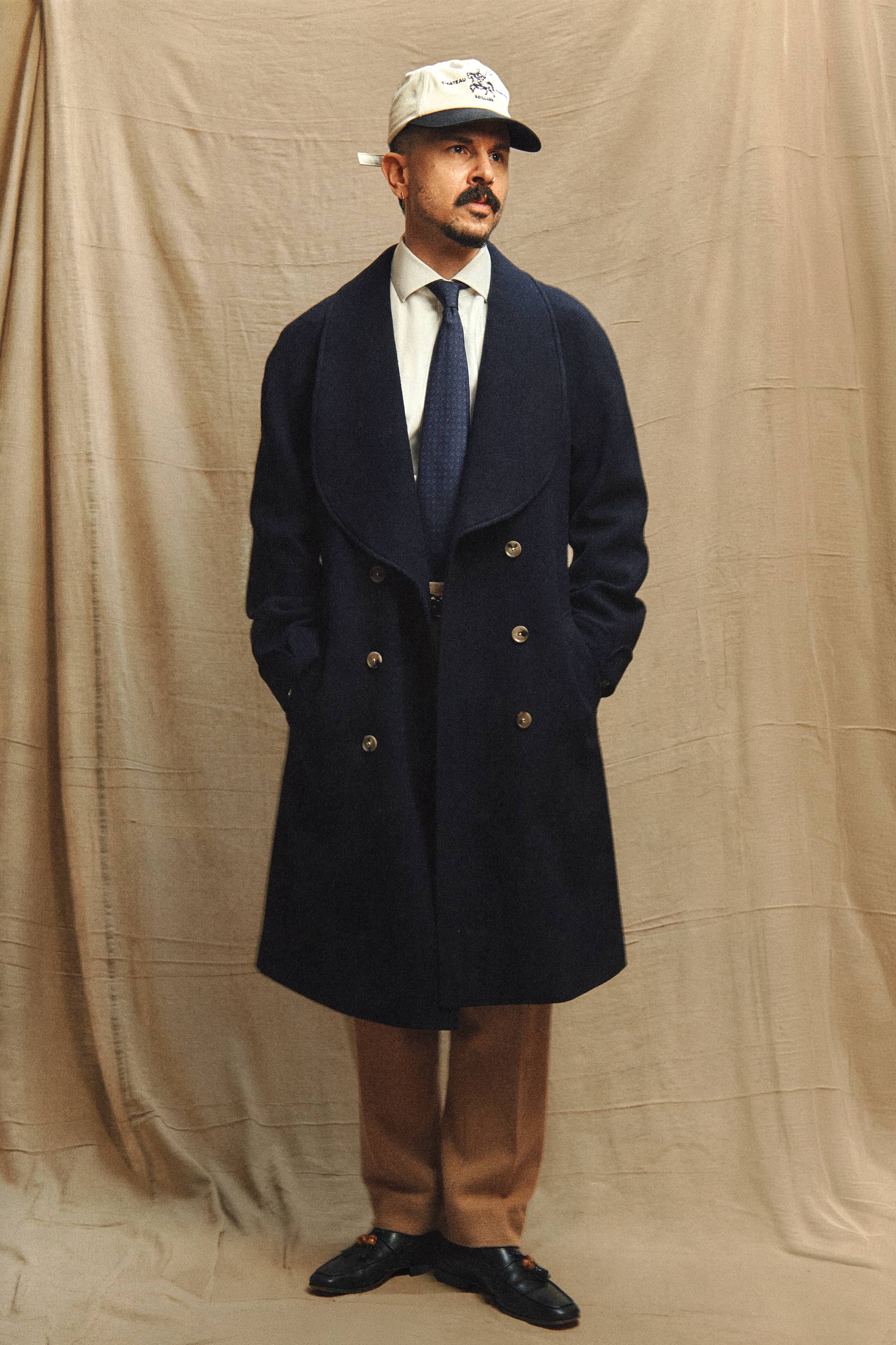 The Aurelian Overcoat in Navy